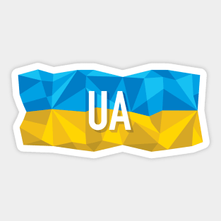 UA is for Ukraine Sticker